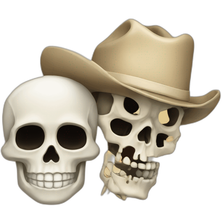 texas and skeleton emoji