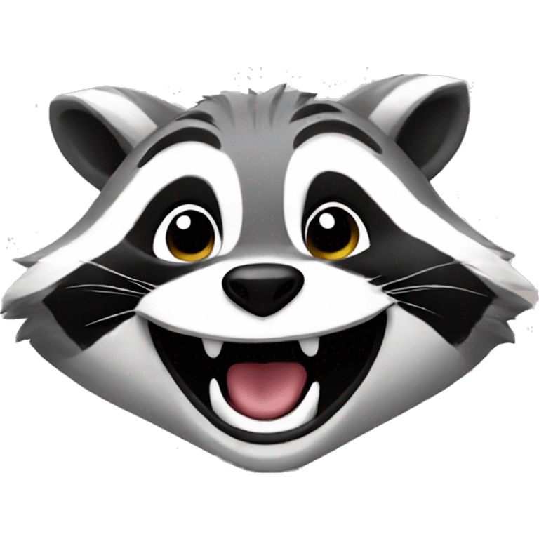 Laughing raccoon  emoji