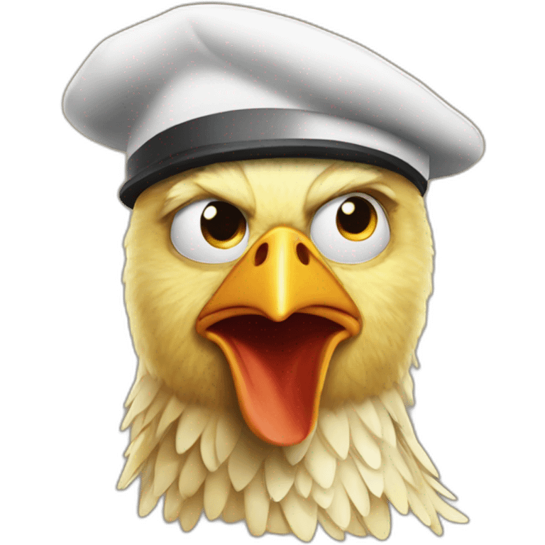 chicken disguised as a criminal emoji