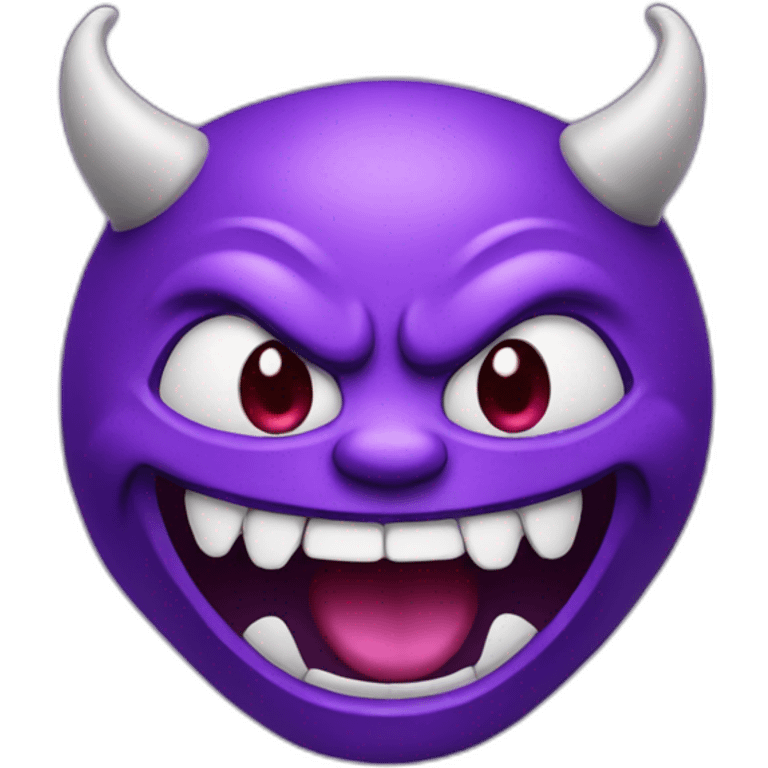 purple demon emoji laughing emoji