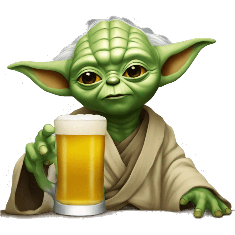 yoda drink a beer emoji