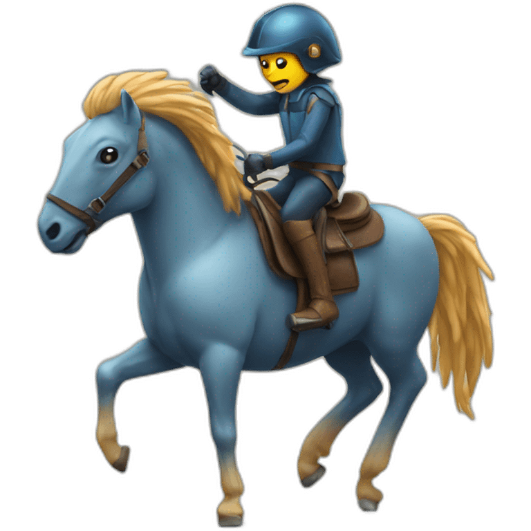 mite riding a horse emoji