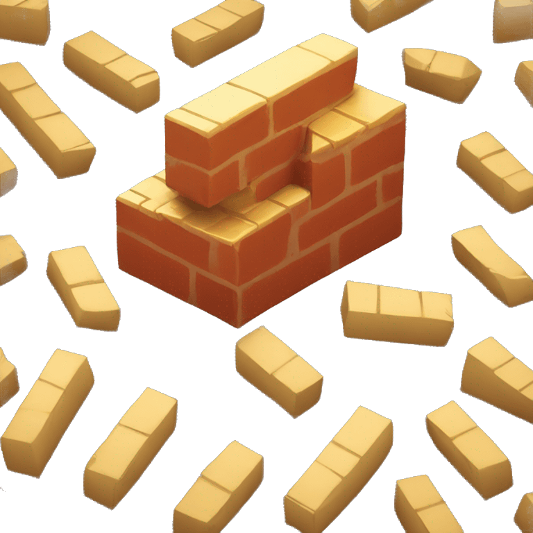 Brick with color golden emoji