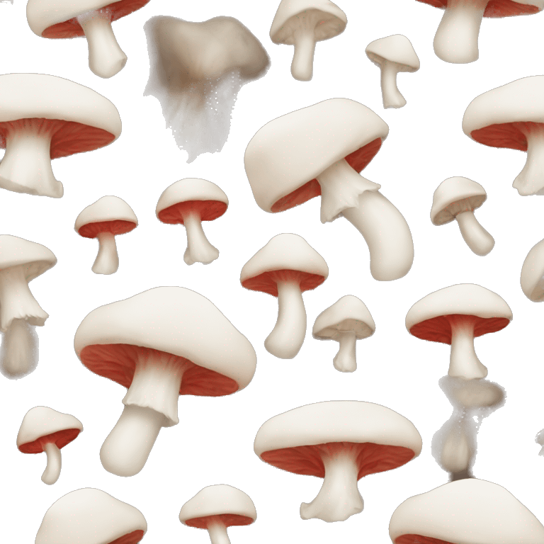 ghost mushroom brown red color emoji