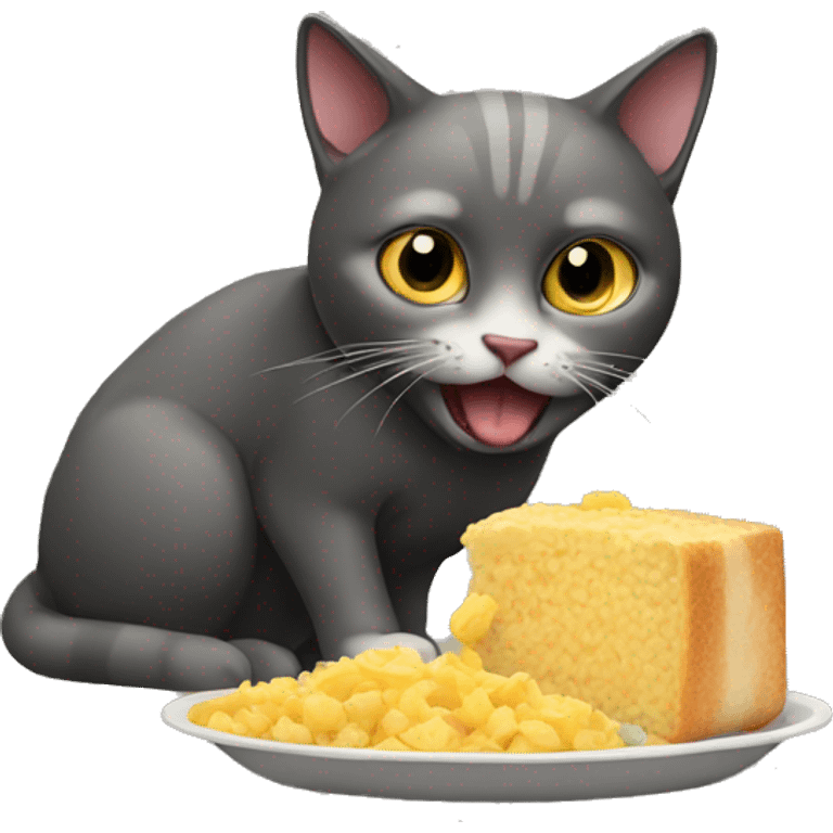 Cat eating emoji