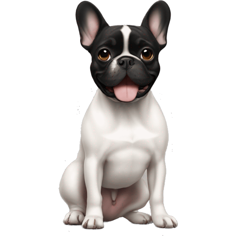 French bulldog black emoji