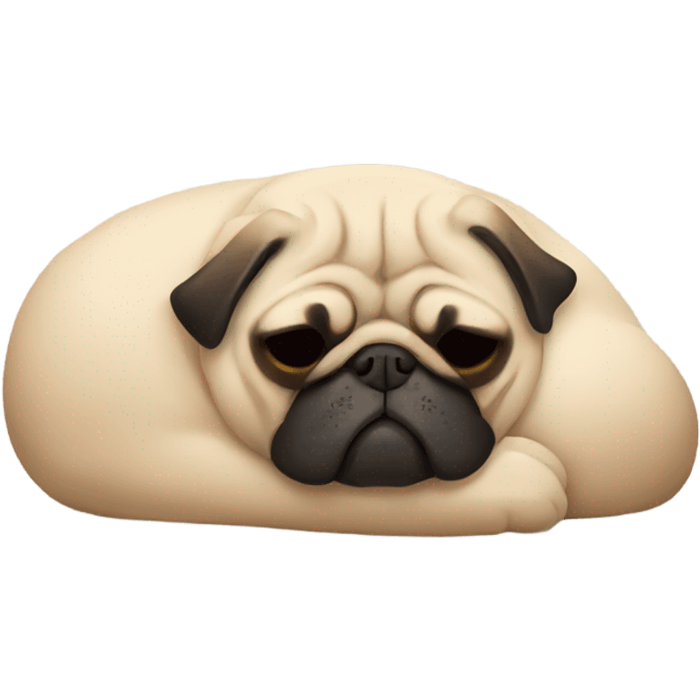 Pug sleeping  emoji