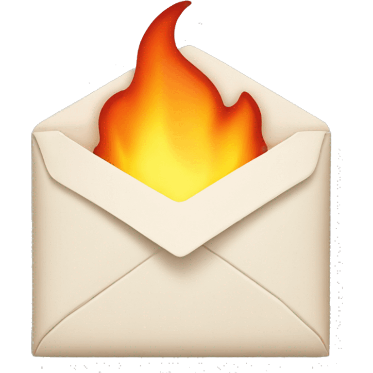 envelope mail with fire emoji