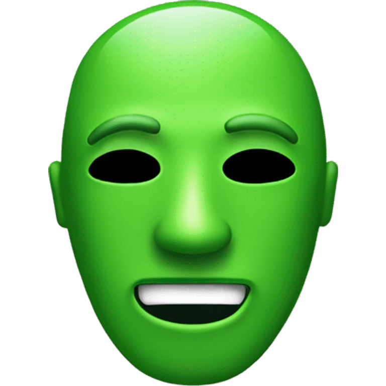 green comedy and tradegy mask emoji