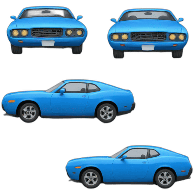 A blue car emoji