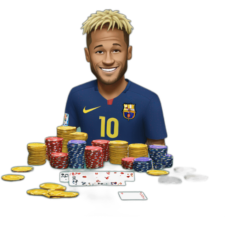 Neymar jr qui joue au casino emoji