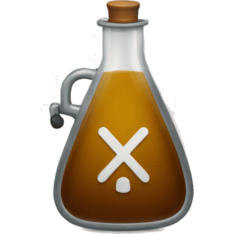 flask with % sign emoji