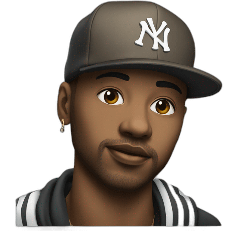 hyper realistic "Laylow" french rapper emoji