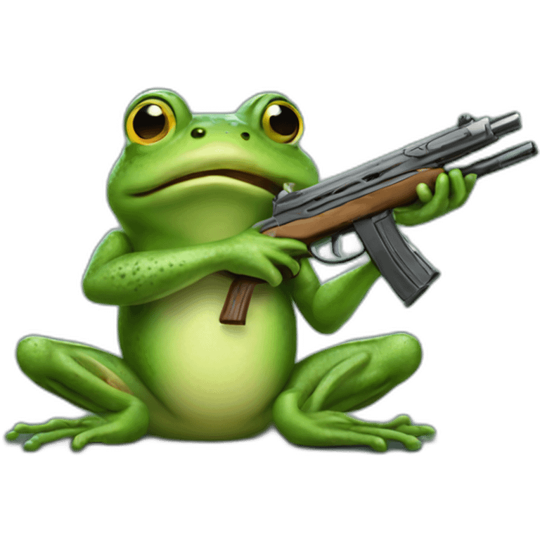 frog with gun emoji