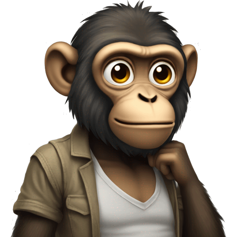 monkey thinking hard emoji