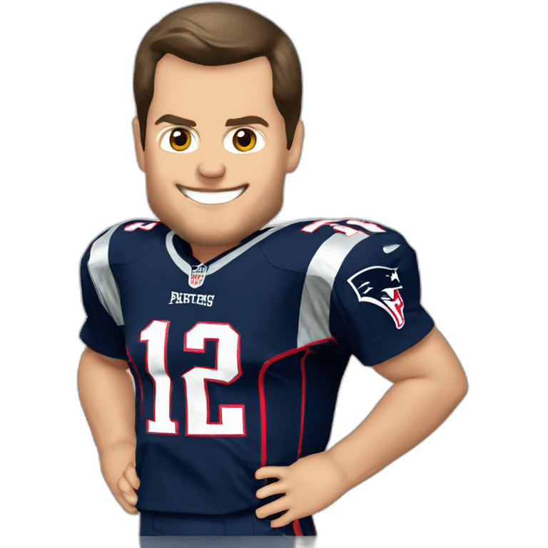 Tom Brady Patriots Merry Christmas  emoji