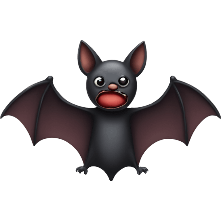 a bat with a nose bleed emoji