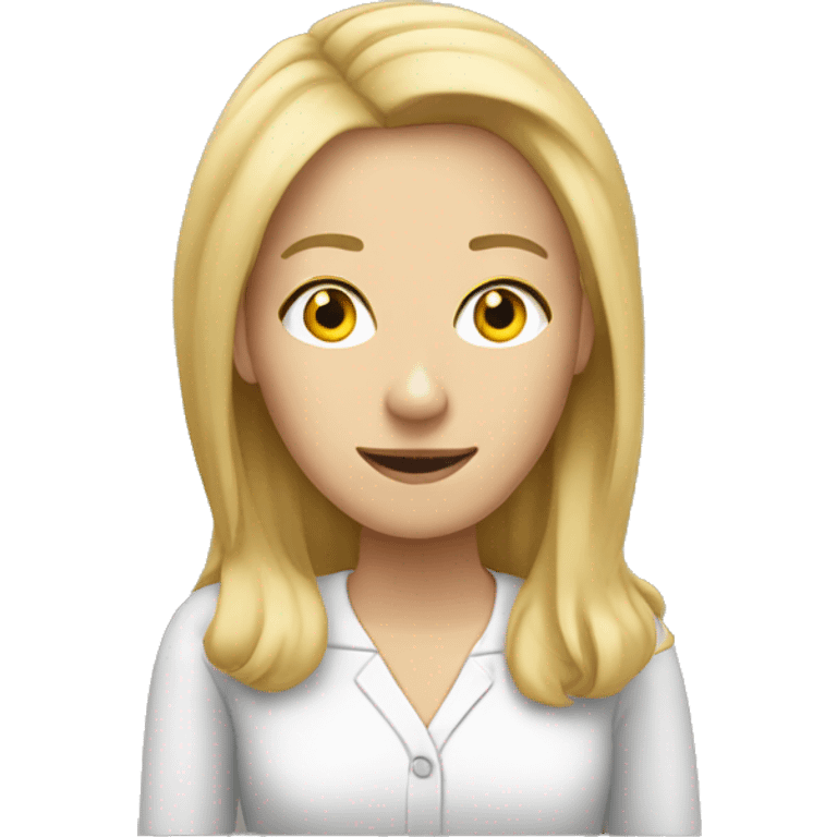 english teacher (woman wit blonde hair) emoji