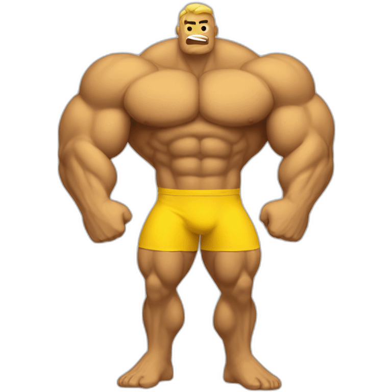 yellow muscled body emoji