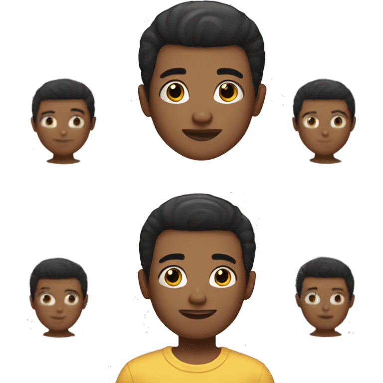 buzz cut black hair boy emoji