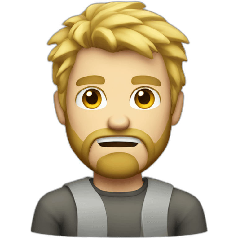 Angry blonde guy with beard emoji