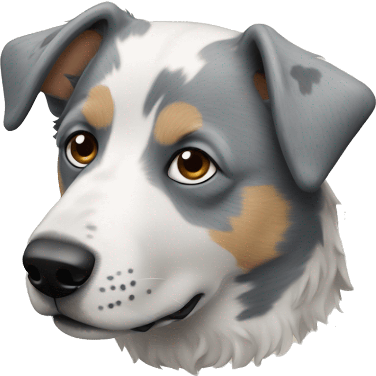 Pyrenees and blue heeler mix dog emoji