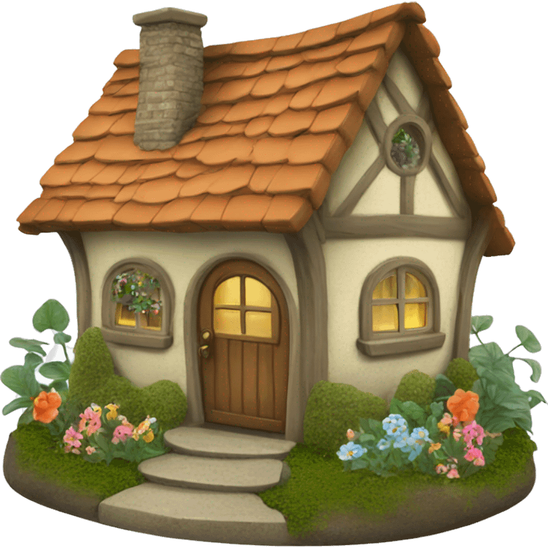 Fairy garden cottage  emoji