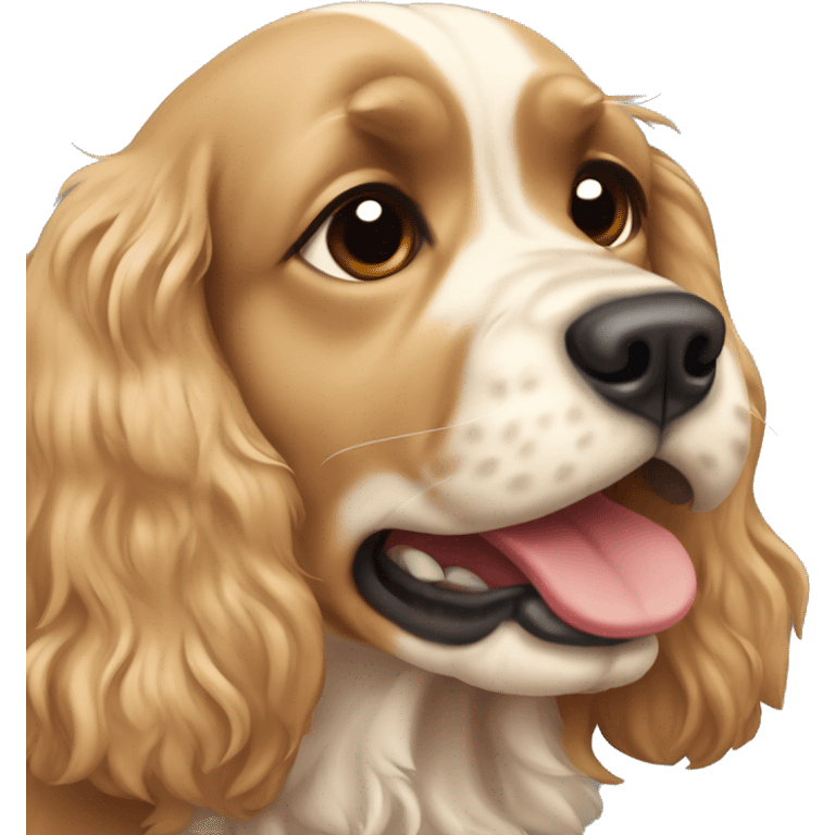 Cocker spaniel crying emoji