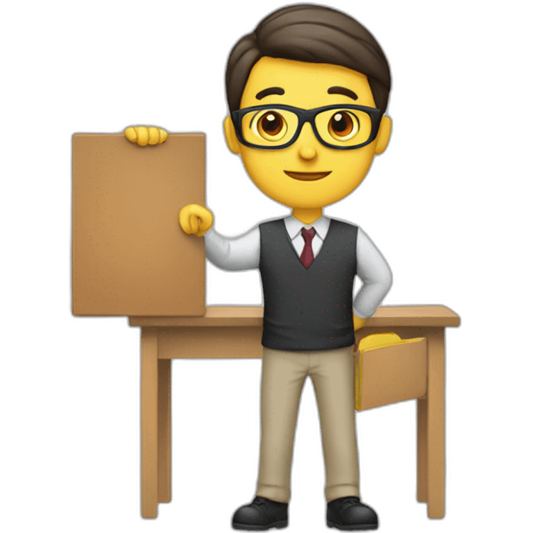 Teacher with board emoji