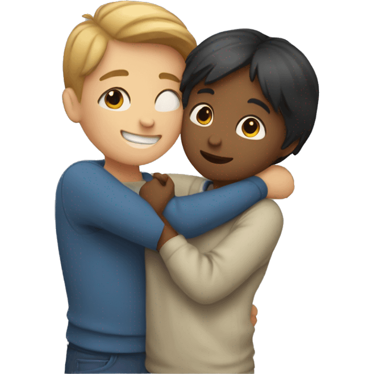 a girl hugging a boy emoji