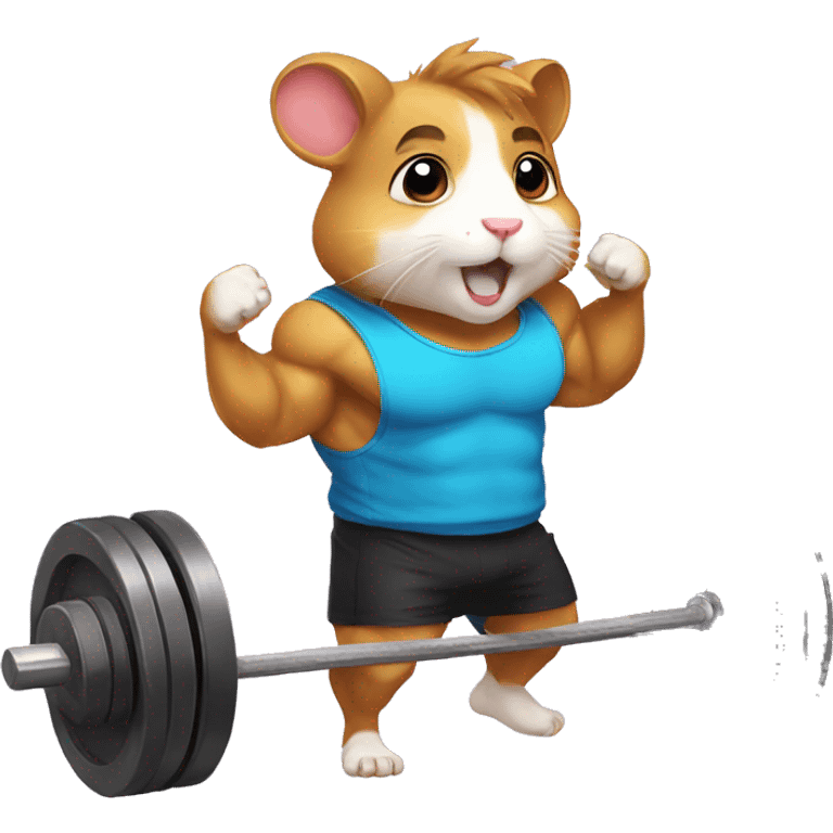 Jacked gym hamster emoji