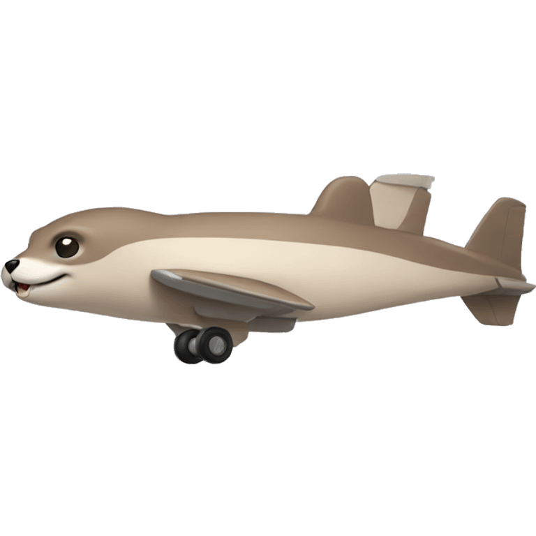 Loutre dans avion emoji