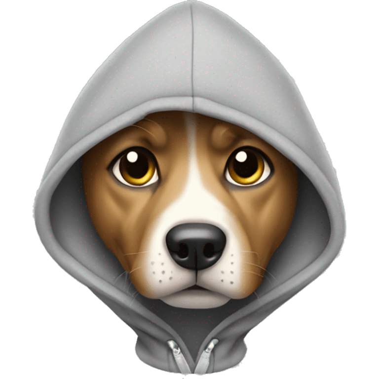 Dog wearing a hoodie emoji