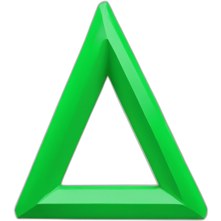 triangulo verde unicolor no 3D emoji