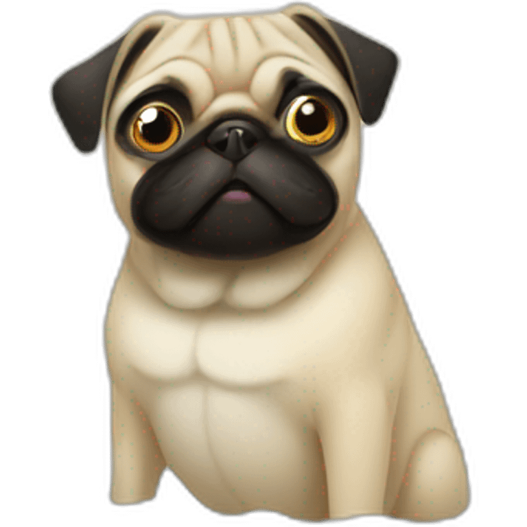 pug in bath emoji