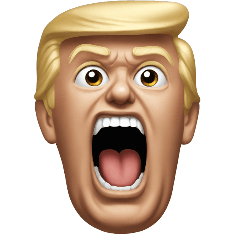 Create an emoji of trump screaming  emoji