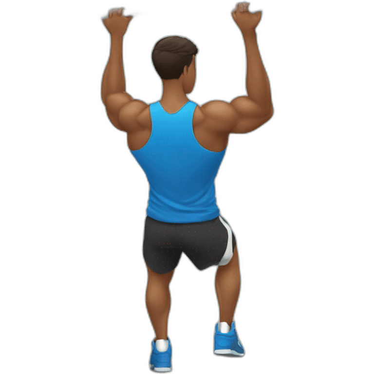 athlete doing pull ups on pull up bar emoji