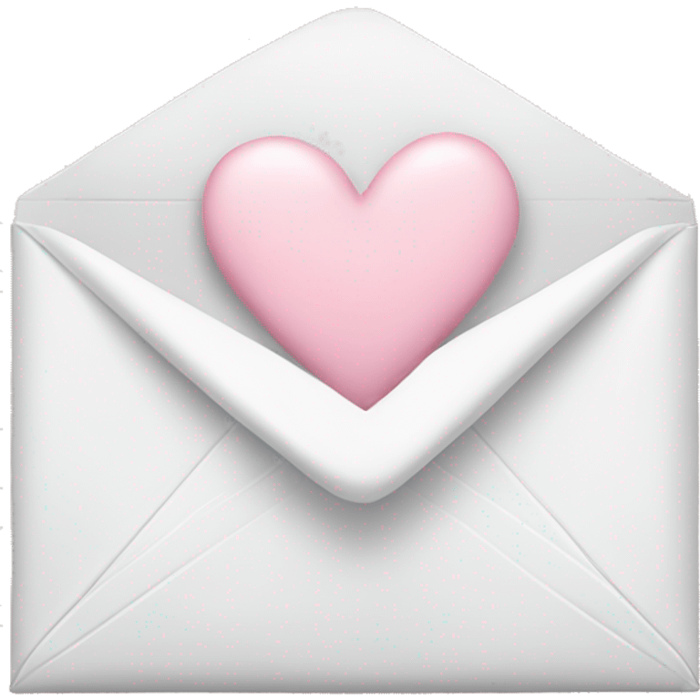 white envelope with a light pink heart emoji