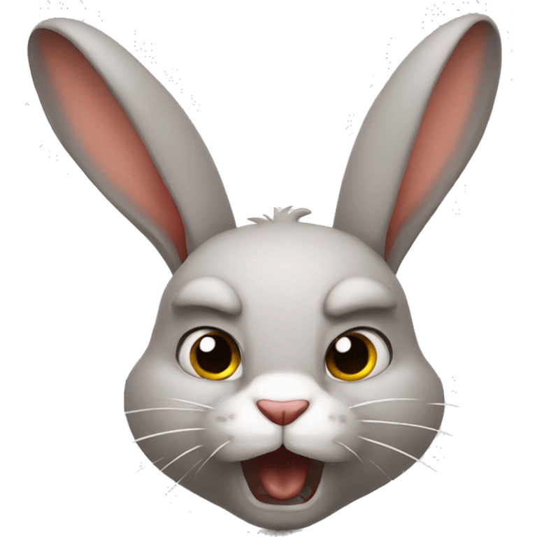 rabbit but so angry emoji