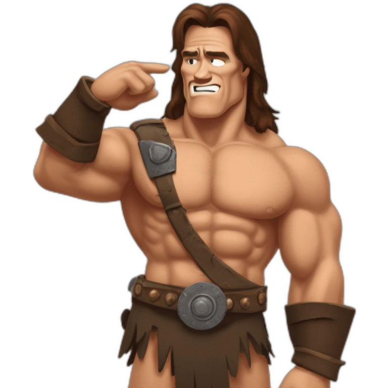 Conan the barbarian Arnold Schwarzenegger salute emoji