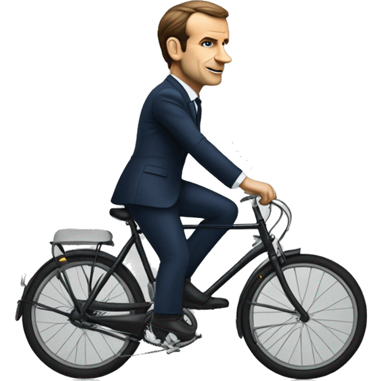 Macron sur un velo emoji