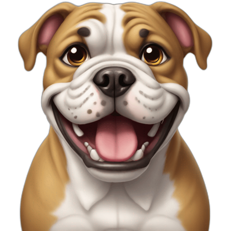 happy bulldog emoji