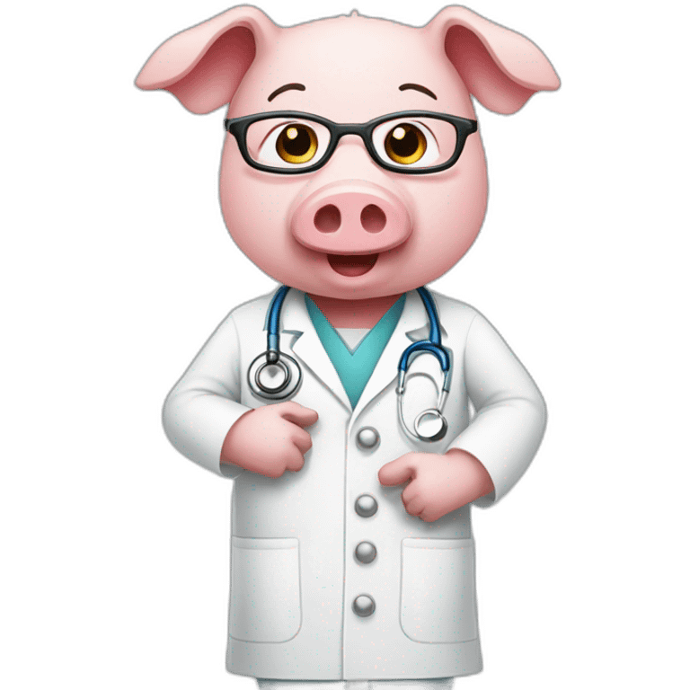 pig doctor emoji