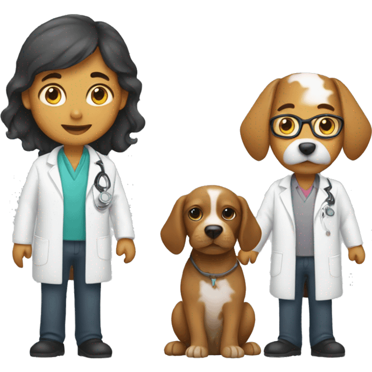 Scientist holding a cat and dog mix emoji