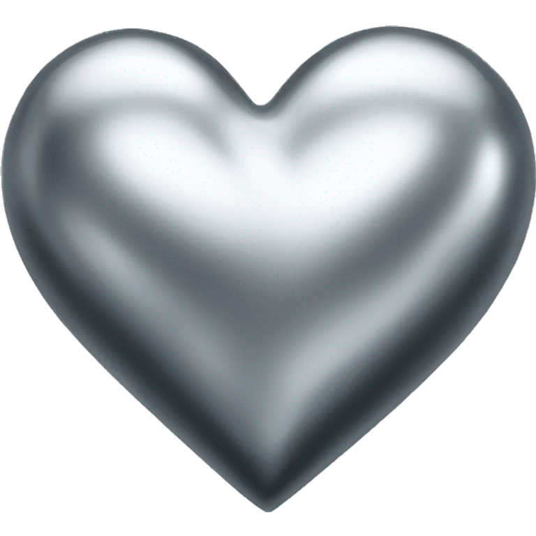 chrome metallic heart emoji