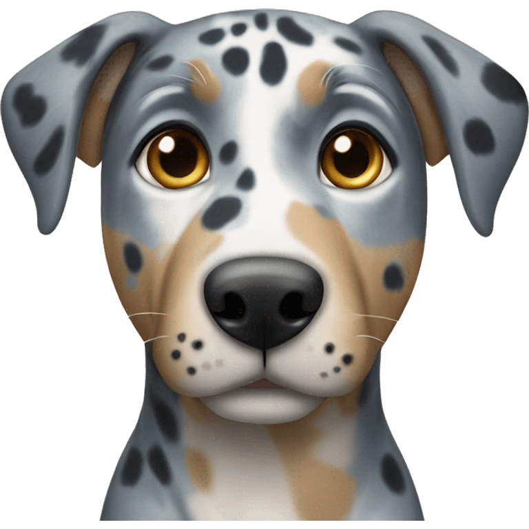 catahoula leopard dog with blue eyes emoji