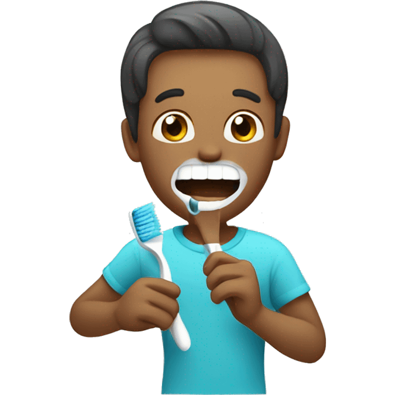 brushing teeth emoji