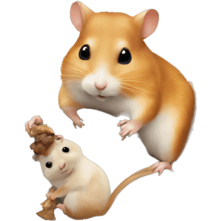 hamster with a squirrel on a plate  emoji