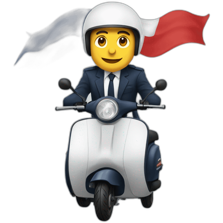 Macron sur scooter emoji