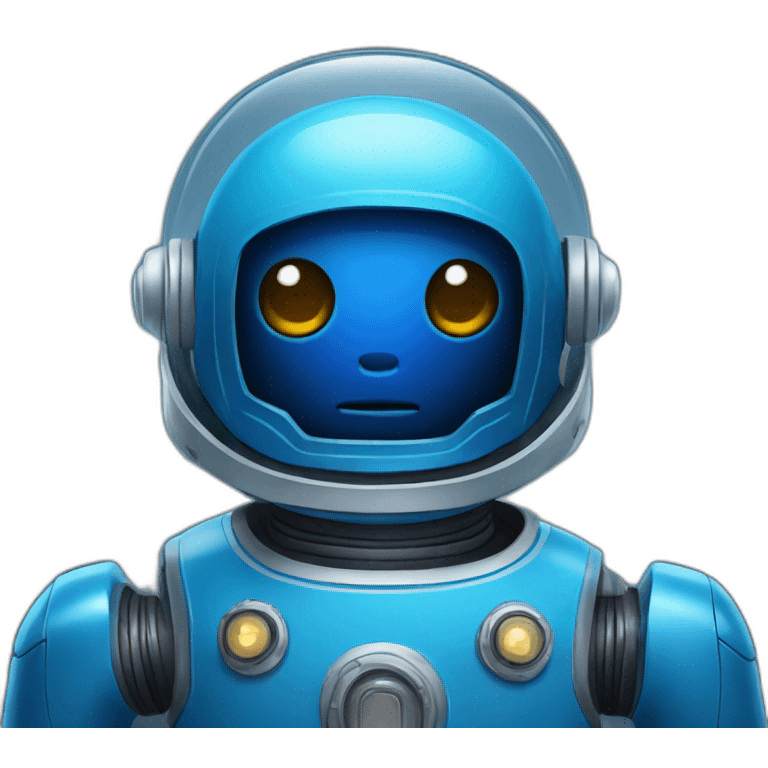 blue astronaut robot emoji